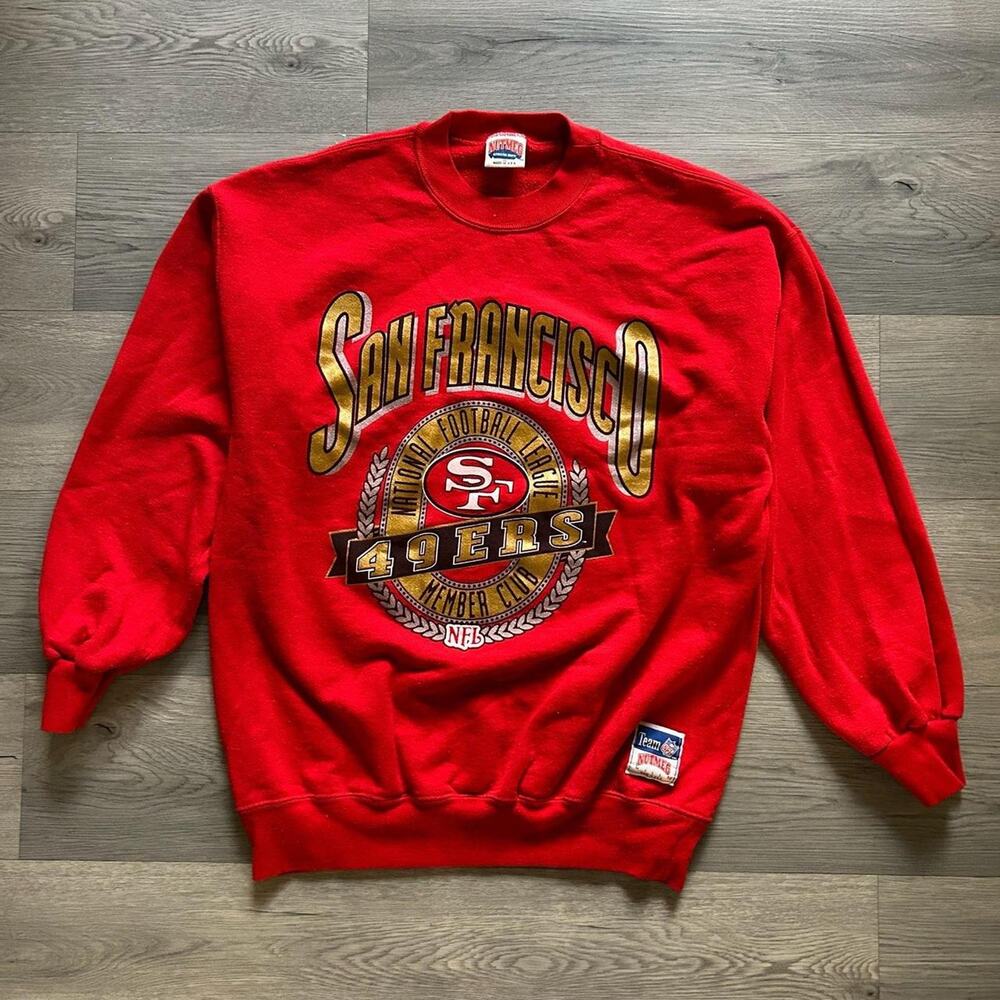 Vintage 90s Nutmeg San Francisco 49ers Member Club Graphic Sweatshirt XL